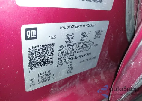 2023 Chevrolet Silverado 1500 4Wd Short Bed Rst from USA, damaged, VIN 1GCUDEE85PZ166523